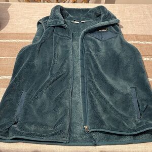 Ladies  Plush Fleece Vest - Dark Teal